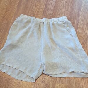 Roni‎ Shorts S Sheer Off White Bathing Suit Cover Up